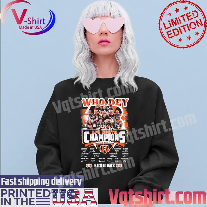 FREE shipping Cincinnati Bengals who dey 2022 AFC North Division Champions  2005 - 2022 NFL shirt, Unisex tee, hoodie, sweater, v-neck and tank top