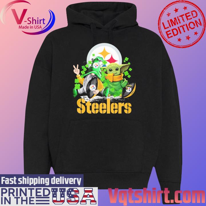 Baby Yoga and Gnome Pittsburgh Steelers St Patrick's Day shirt