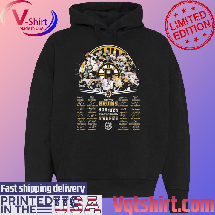 NHL Boston Bruins Established 1924 Stanley Cup Champion signatures Shirt,  hoodie, longsleeve, sweatshirt, v-neck tee