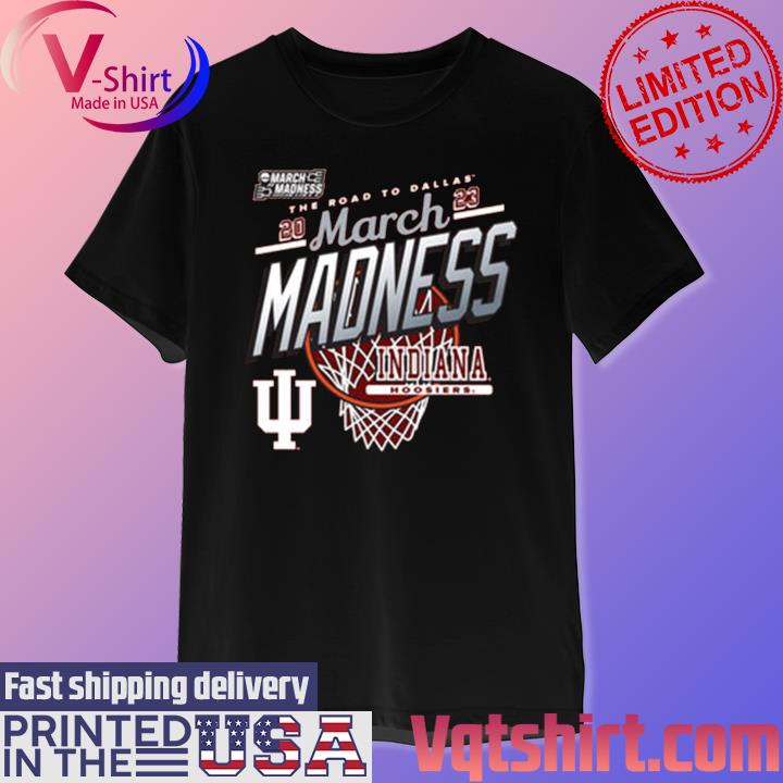Official Indiana Hoosiers Women's Basketball 2023 March Madness Crimson T-Shirt