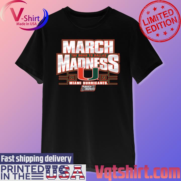 Official Miami Hurricanes 2023 NCAA Women's Basketball Tournament March Madness T-Shirt