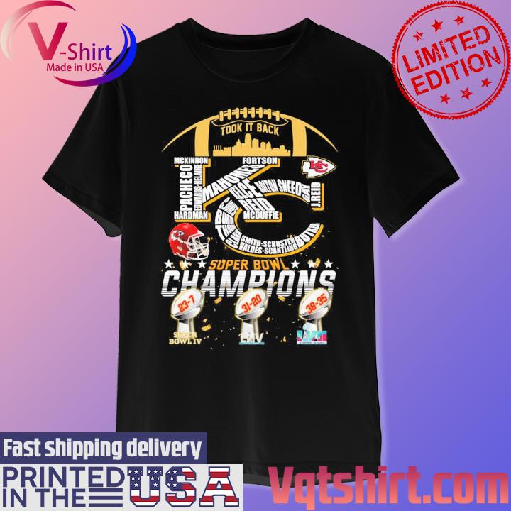 KC Chiefs 3x Super Bowl Champions shirt 