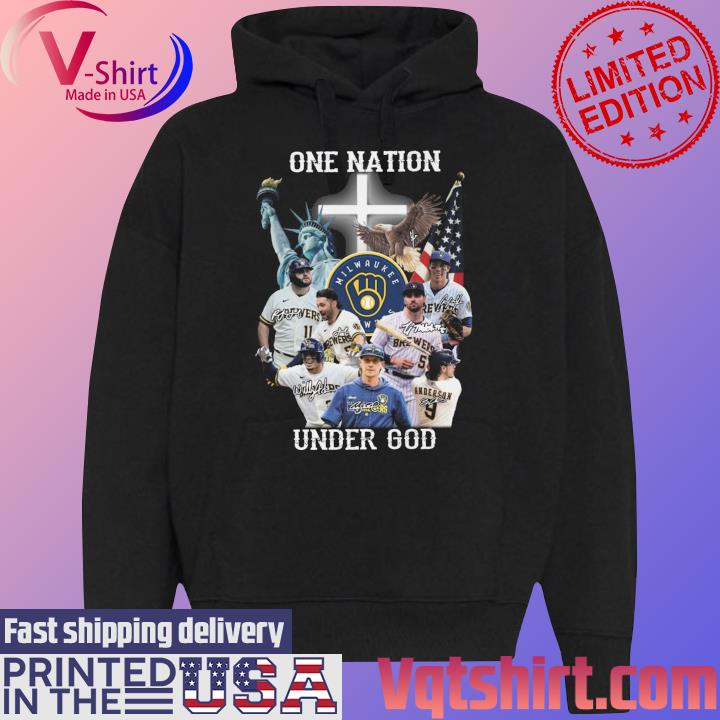 One Nation Under God Milwaukee Brewers Baseball Signature shirt