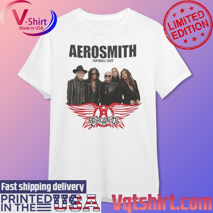 Aerosmith Farewell Tour And Their Signatures T-shirt