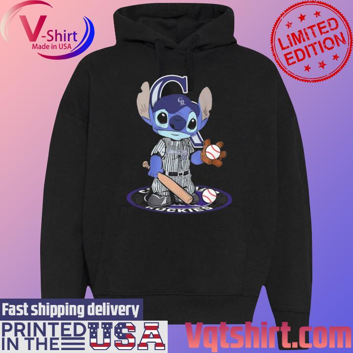 Baby Stitch player Colorado Rockies baseball shirt, hoodie, sweater, long  sleeve and tank top