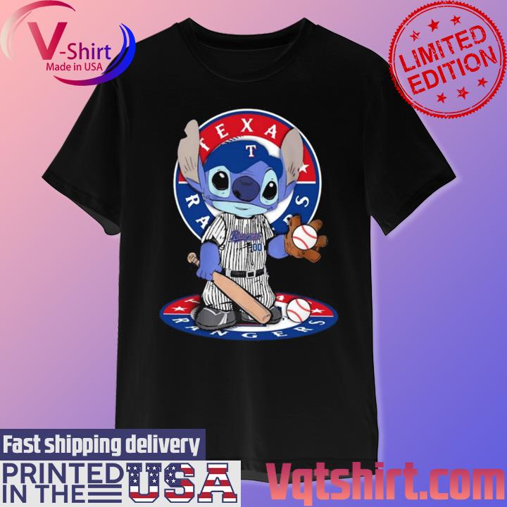 Texas Rangers Lilo & Stitch Jersey - Cream Baseball - Scesy