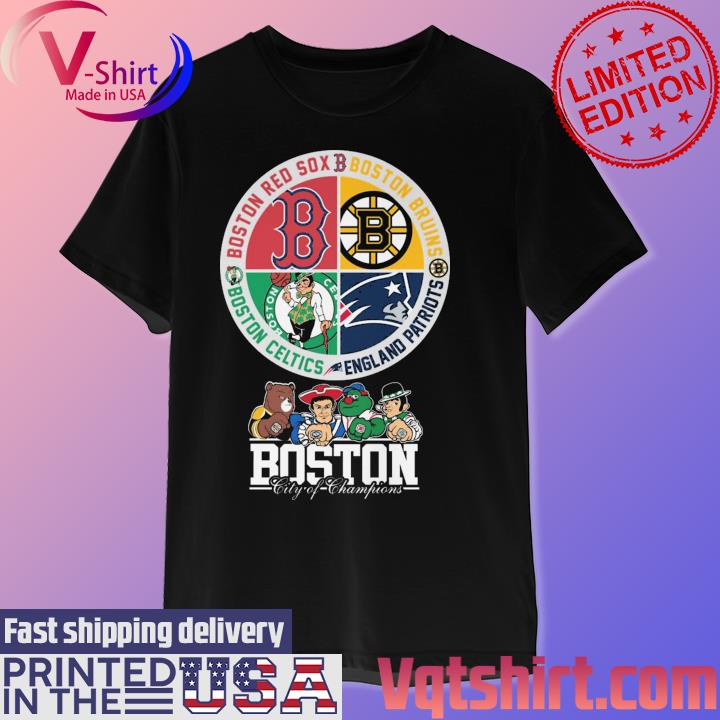 Boston city of champions Bruins Patriots Red Sox Celtics logo shirt, hoodie,  sweater and v-neck t-shirt