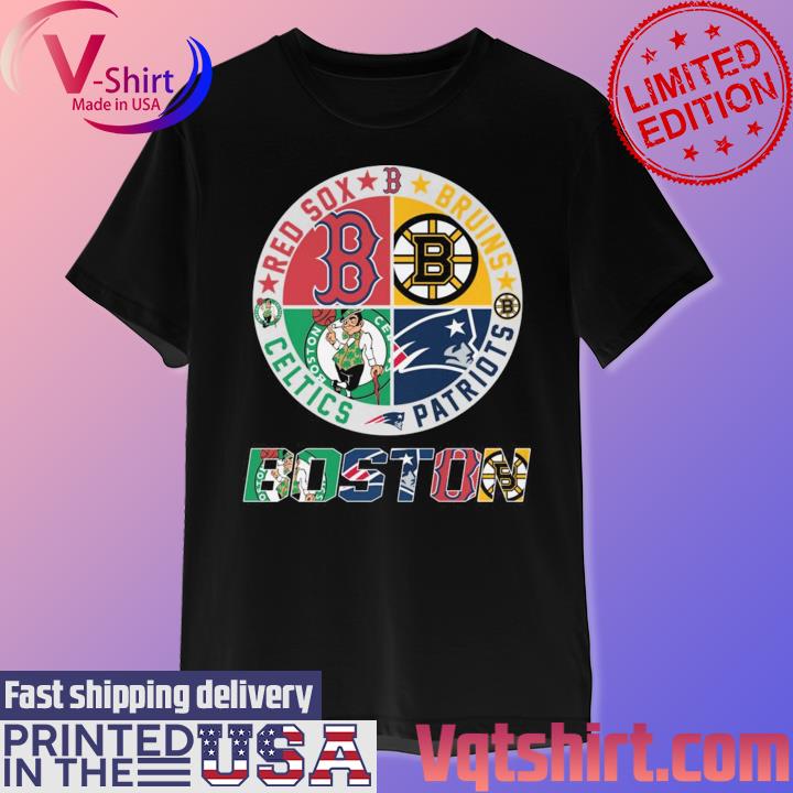 Official Boston sports teams logo Bruins, Patriots, Red Sox and Celtics  Shirt, hoodie, sweater, long sleeve and tank top