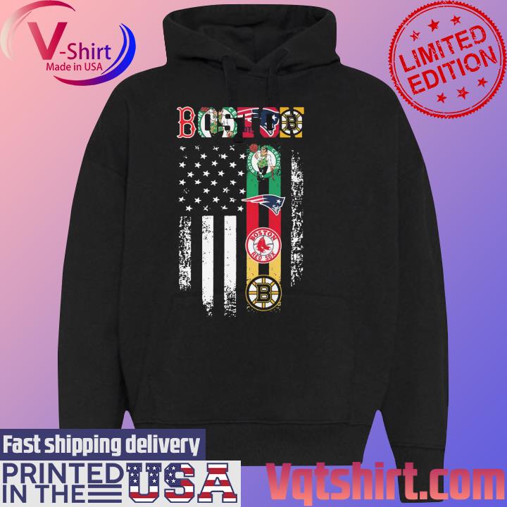 American flag Boston red sox Boston Bruins Boston celtics and new england Patriots  T-shirt, hoodie, sweater, long sleeve and tank top