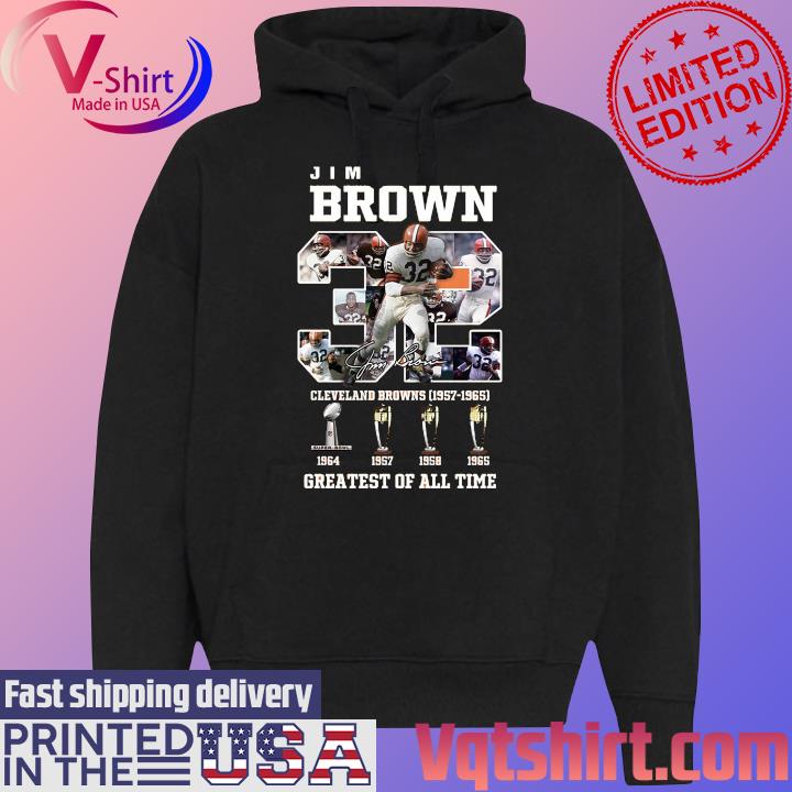 Jim Brown Cleveland Browns 1957-1965 Black T-Shirt