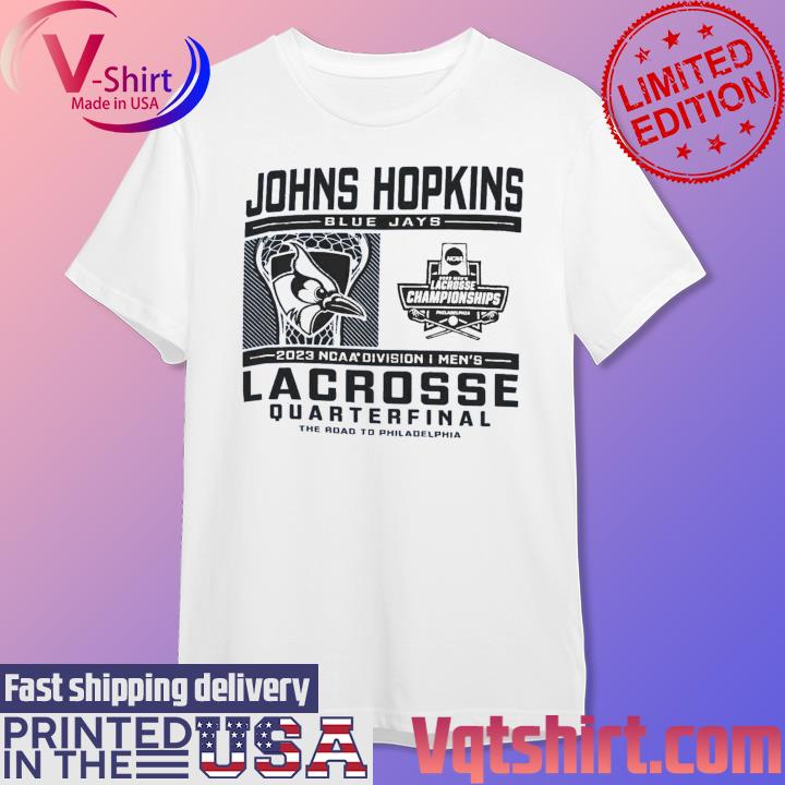 Men's Champion Black Johns Hopkins Blue Jays Jersey T-Shirt