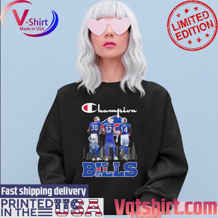 Champions Von Miller Dane Jackson Stefon Diggs Josh Allen Sean Mcdermott  abbey road Buffalo Bills signatures shirt, hoodie, sweater, long sleeve and  tank top