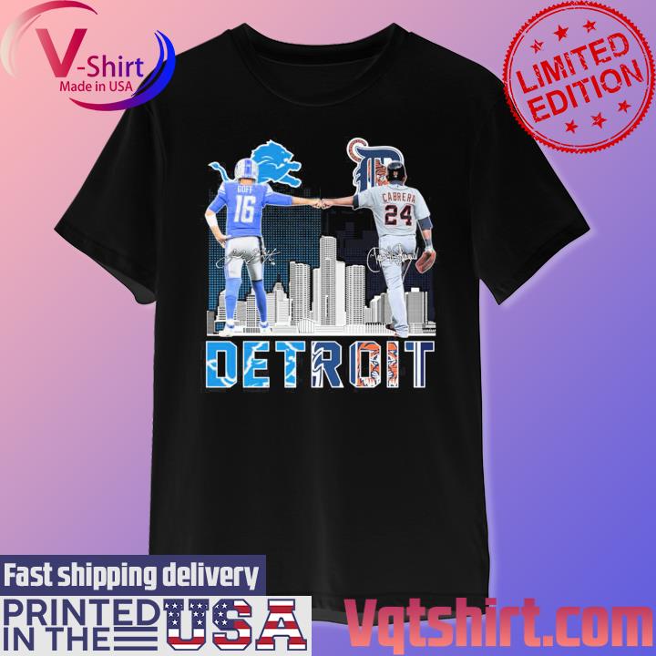 Detroit lions And Detroit Tigers Legend Champion Unisex T-Shirt