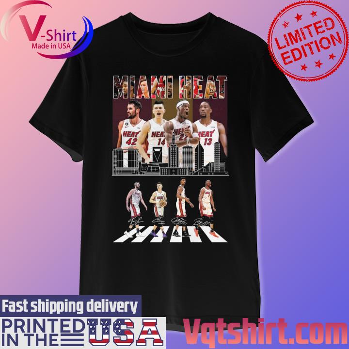 Miami Heat city Abbey Road signatures t-shirt by To-Tee Clothing