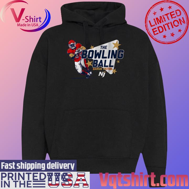 New Jersey Generals: Darius Victor The Bowling Ball, Women's V-Neck T-Shirt / Medium - Pro Football - Sports Fan Gear | BreakingT