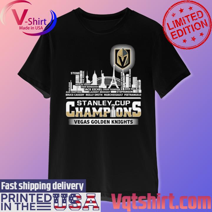 Official Vegas Golden Knights Players Names City Skyline 2023 Stanley Cup  Champions Shirt, hoodie, sweater, long sleeve and tank top