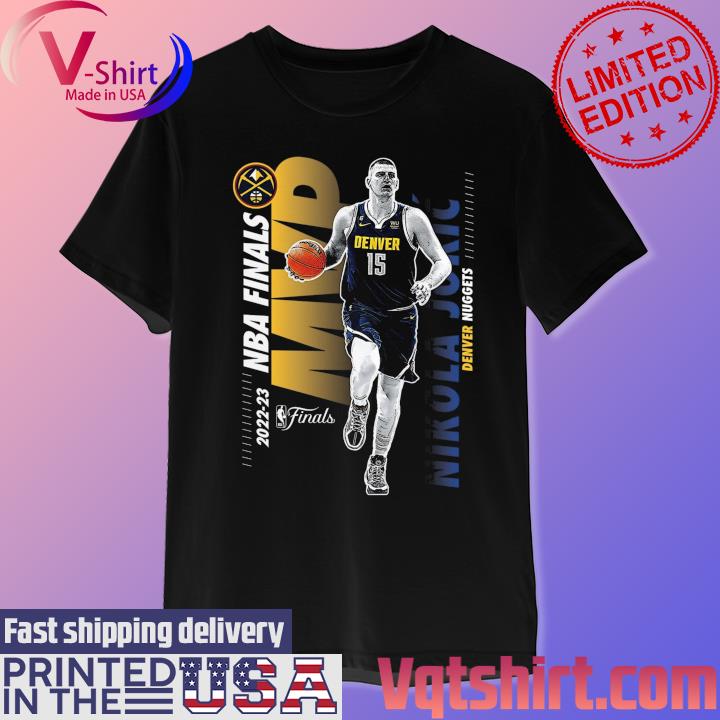 Quality Nikola Jokic Denver Nuggets 2023 NBA Finals Champions MVP Rainbow  Unisex T-Shirt - Roostershirt