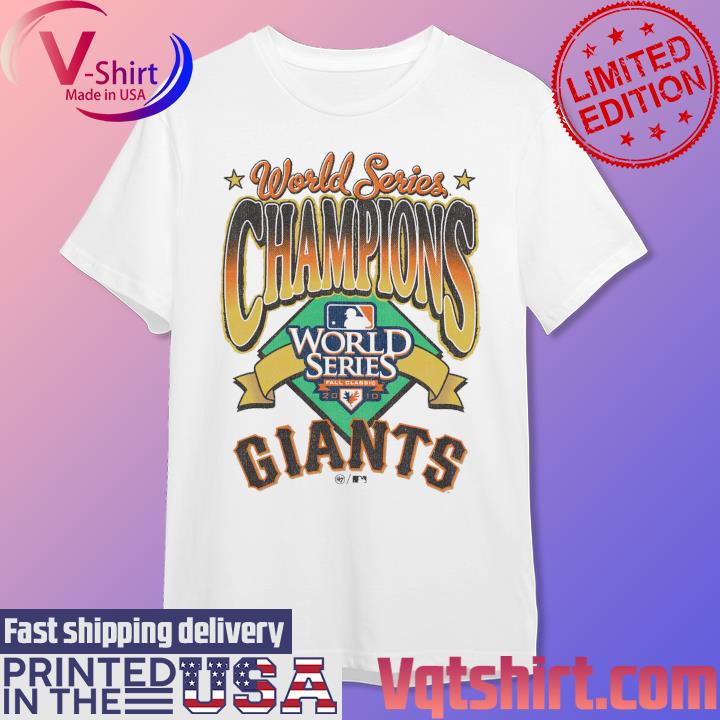 Women's '47 Cream San Francisco Giants 2010 World Series Champions Vibe  Check Vintage Tubular Boyfriend T-Shirt