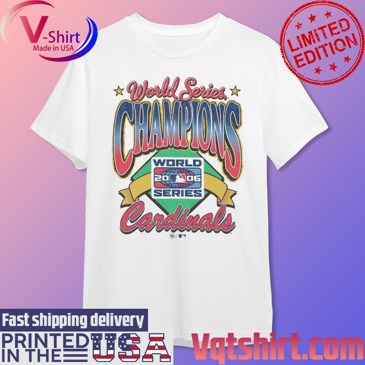 St. Louis Cardinals '47 Women's 2006 World Series Champions Vibe Check  Vintage Tubular Boyfriend T-Shirt - Cream