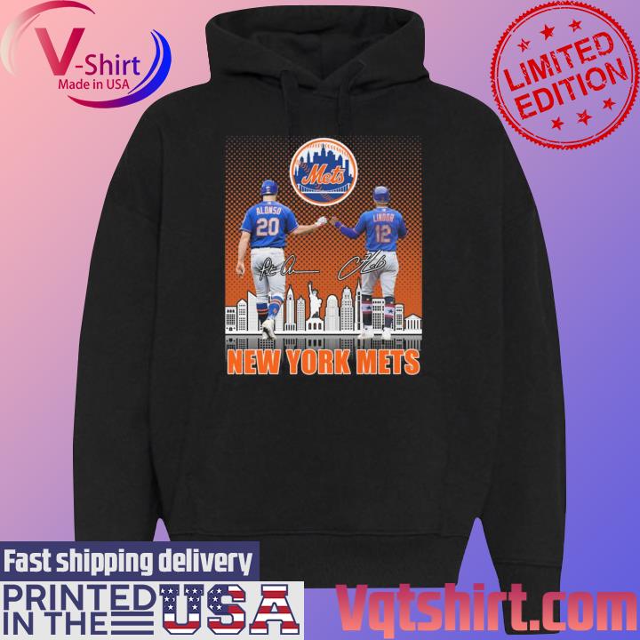 New York Mets Skyline Pete Alonso And Francisco Lindor Signatures