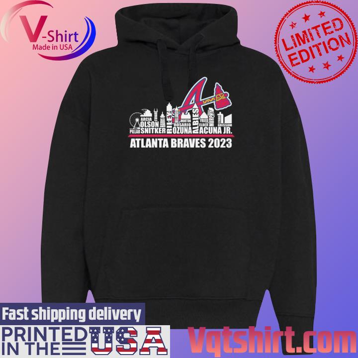 Atlanta Braves Skyline Players Name 2023 Shirt, hoodie, sweater, long  sleeve and tank top