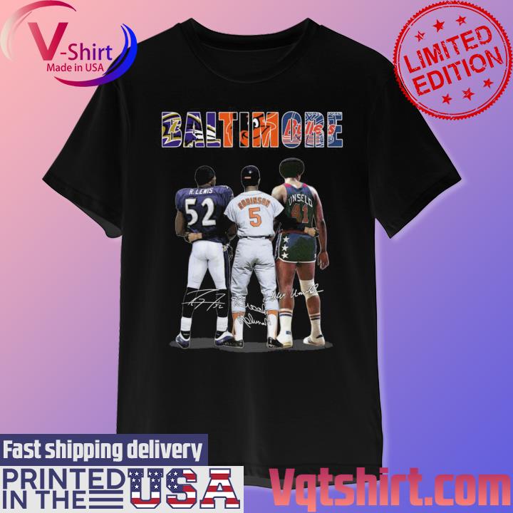 Baltimore Sports Ray Lewis Ravens And Brooks Robinson Orioles Signatures  Shirt - Limotees