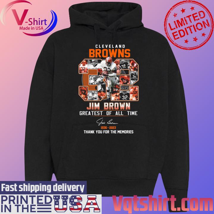 Jim Brown 1936-2023 Cleveland Browns 32 Thank You T-Shirt, hoodie