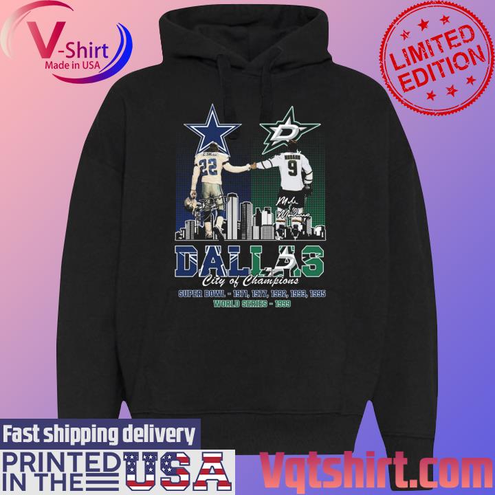 Emmitt Smith and Mike Modano Dallas City of Champions signatures shirt,  hoodie, sweater, long sleeve and tank top