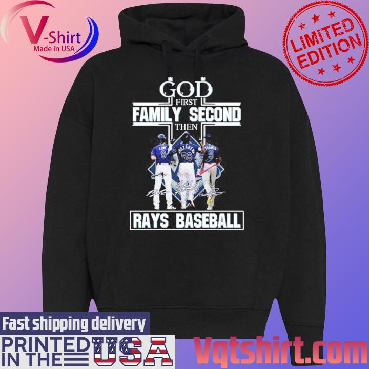 Design god first family second then tampa bay rays baseball shirt