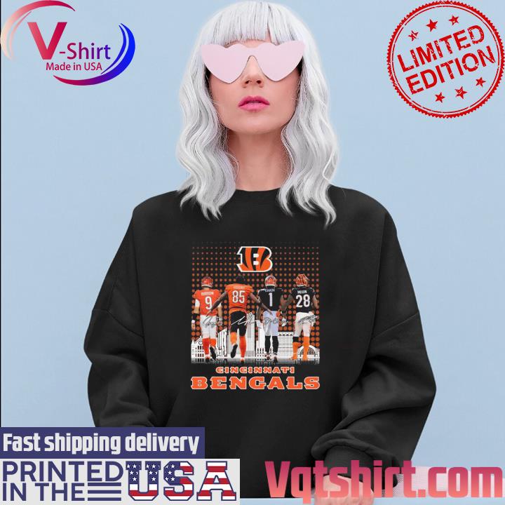 Cincinnati Bengals football skyline signatures shirt, hoodie, longsleeve  tee, sweater