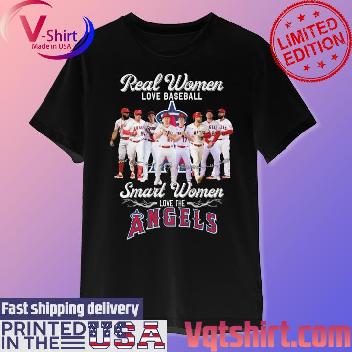 Los Angeles Angels real women love baseball smart Women love the Angels  signatures shirt, hoodie, sweater, long sleeve and tank top
