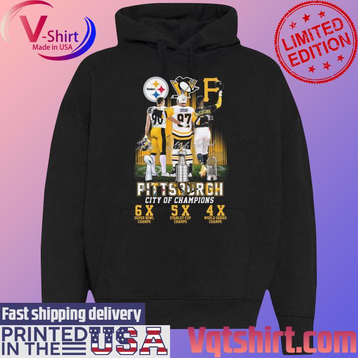 Official Logo Pittsburgh Steelers Penguins Pirates City Champions shirt,  hoodie, sweater, long sleeve and tank top