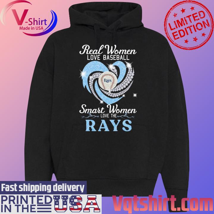 Heart Diamond Real Women Love Baseball Smart Women Love The Tampa Bay Rays  2023 T Shirt