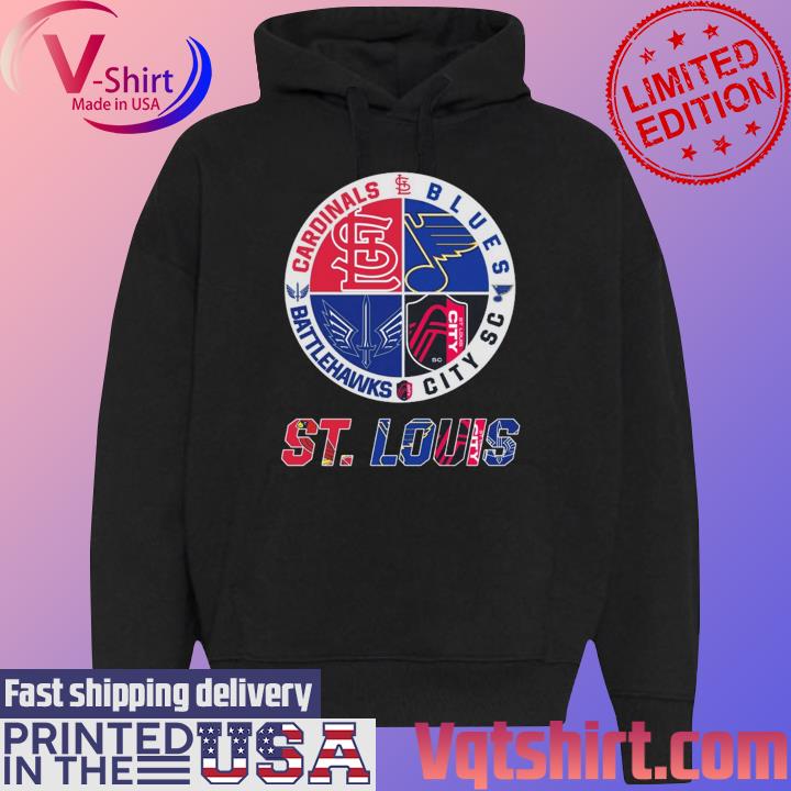 St. Louis Skyline Sports Teams Cardinals, Blues, Louis City Sc and  Battlehawks, hoodie, sweater, long sleeve and tank top