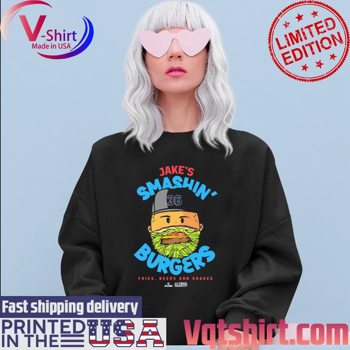 Official Jake burger smashin' burgers T-shirt, hoodie, tank top, sweater  and long sleeve t-shirt