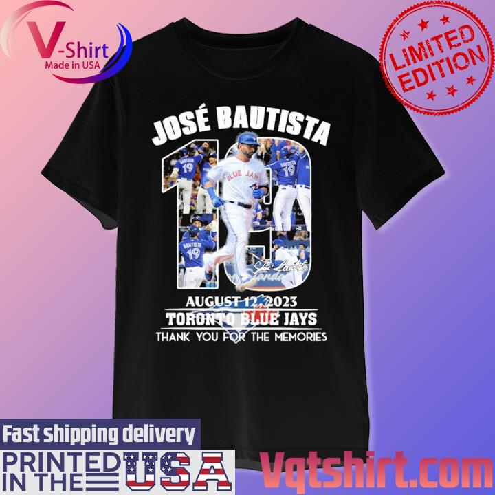 Toronto Blue Jays 19 Jose Bautista Thank You For The Memories Shirt,  hoodie, sweater, long sleeve and tank top