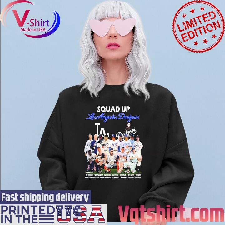 Official squad up Dodgers mlb team T-shirt, hoodie, sweater, long