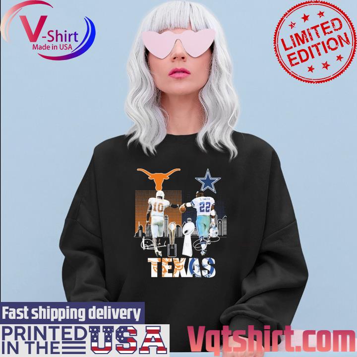 Vince Young And Emmitt Smith Texas City Champions Skyline Signatures Shirt,  hoodie, longsleeve, sweatshirt, v-neck tee