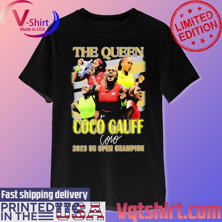 The Queen Coco Gauff 2023 US Open Champion signature shirt