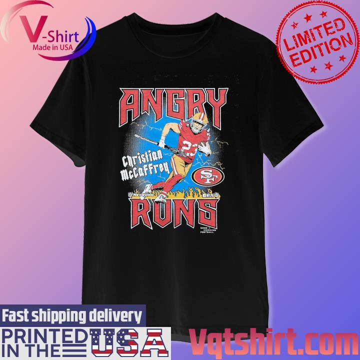 Official Angry Runs 49ers Christian Mccaffrey T-Shirt - Teeducks