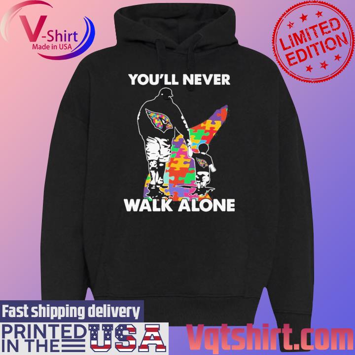 Dad And Son Arizona Cardinals Autism You'll Never Walk Alone shirt