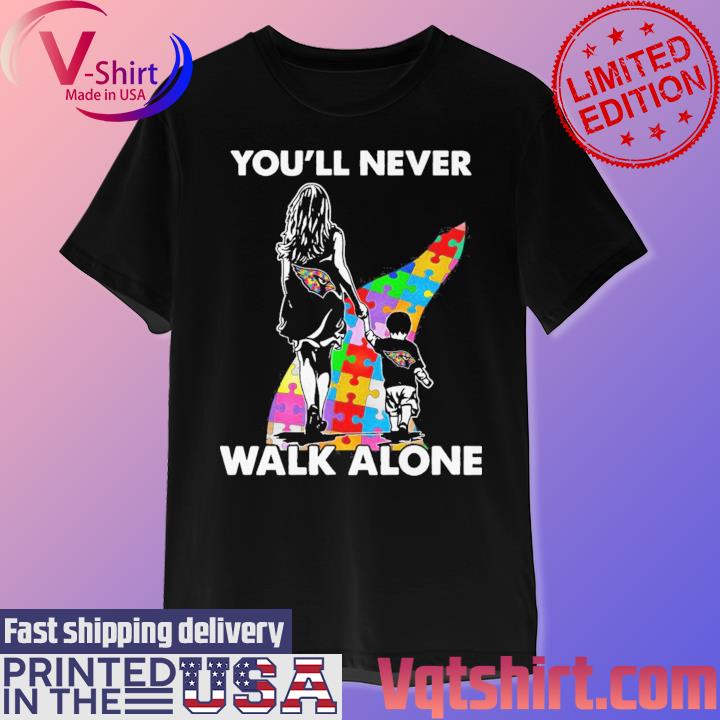 Dad And Son Arizona Cardinals Autism You'll Never Walk Alone shirt