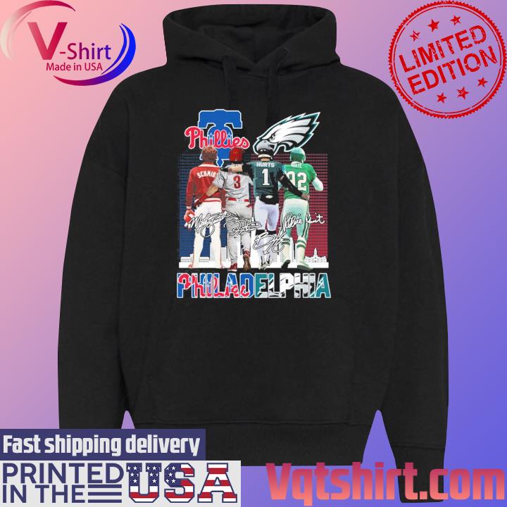 Philadelphia Phillies Bryce Harper And Philadelphia Eagles Jalen Hurts  Signatures shirt, hoodie, sweater, long sleeve and tank top