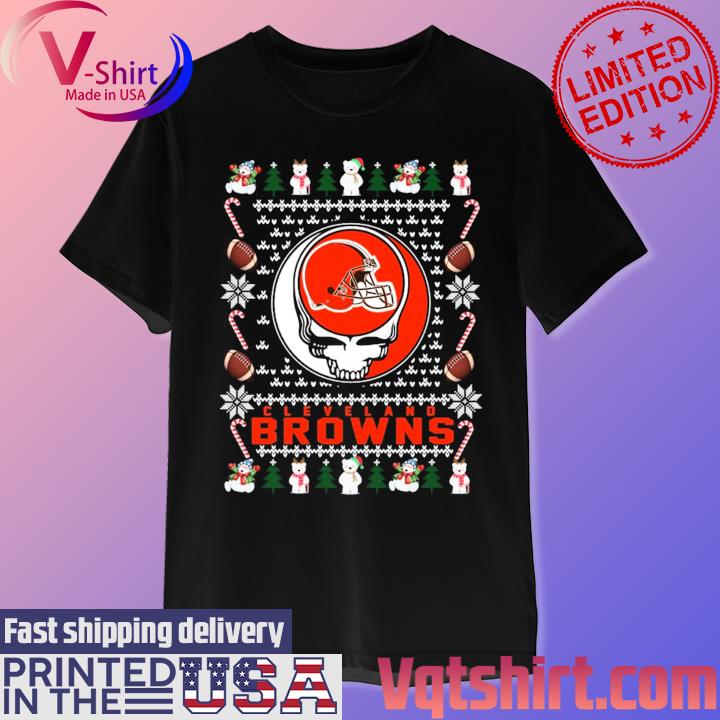 Grateful Dead Cleveland Browns Christmas Ugly Shirt, hoodie, sweater, long  sleeve and tank top