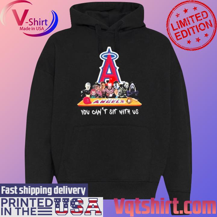 Los Angeles Angels horror movie characters you can't sit with us s Black Hoodie