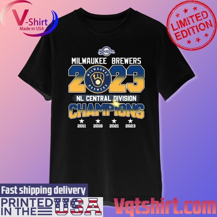 Nl Central Divison Champions Milwaukee Brewers 2011 2018 2021 2023 T-shirt