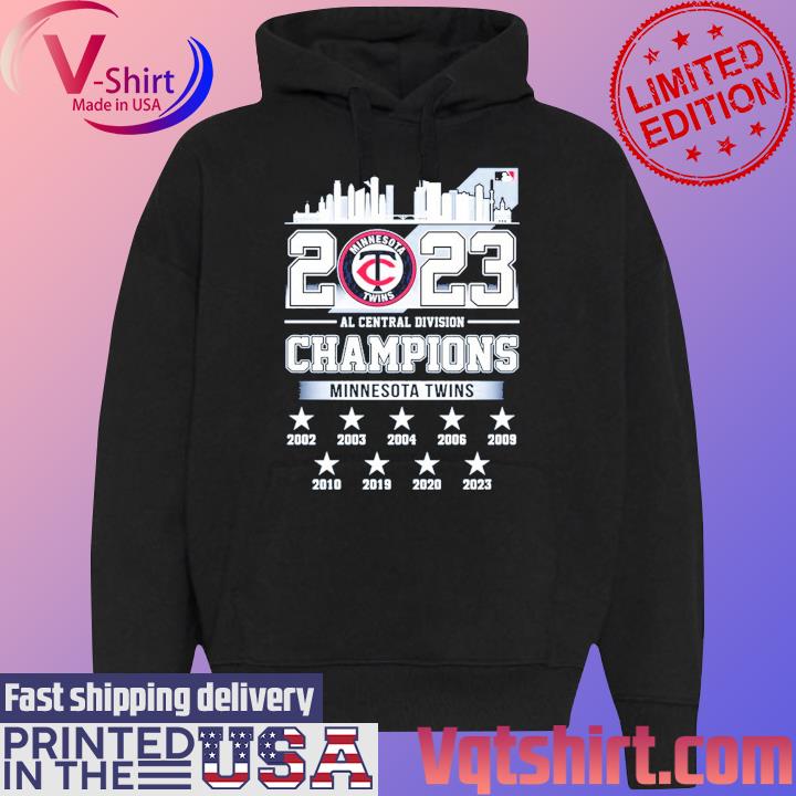 Skyline Twins 2023 AL Central Division Champions Minnesota Twins shirt,  hoodie, sweater, long sleeve and tank top