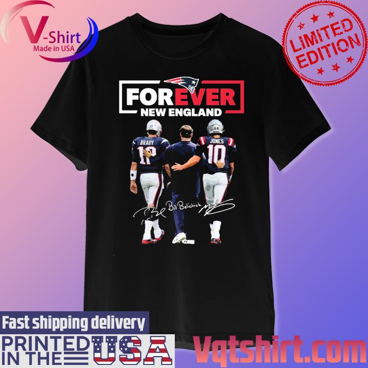 Forever New England Patriots Tom Brady Mac Jones signatures shirt