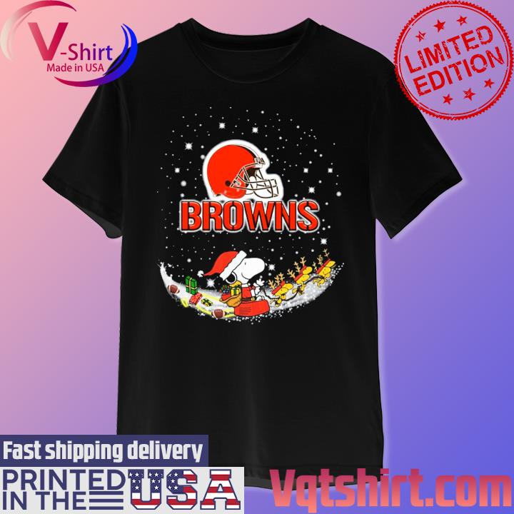 Snoopy Cleveland Browns Christmas shirt, hoodie, sweater, long