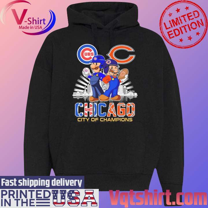 Chicago City Of Champions Mario Chicago Cubs and Mario Chicago